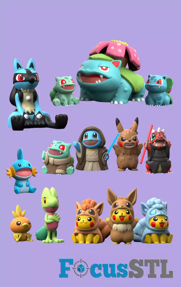 Pokémon Over 400 STL & 3MF Files