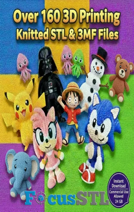 Knitted Over 160 STL & 3MF Files 