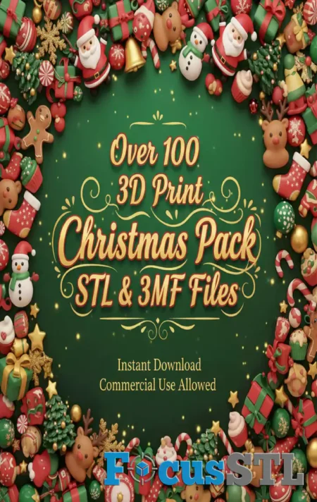 Christmas Pack Over 100 STL & 3MF Files 