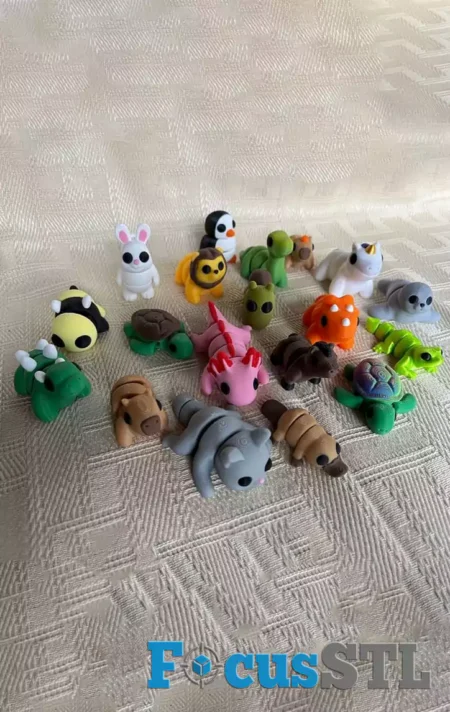 Mini Flexi Animals  200 STL & 3MF Files