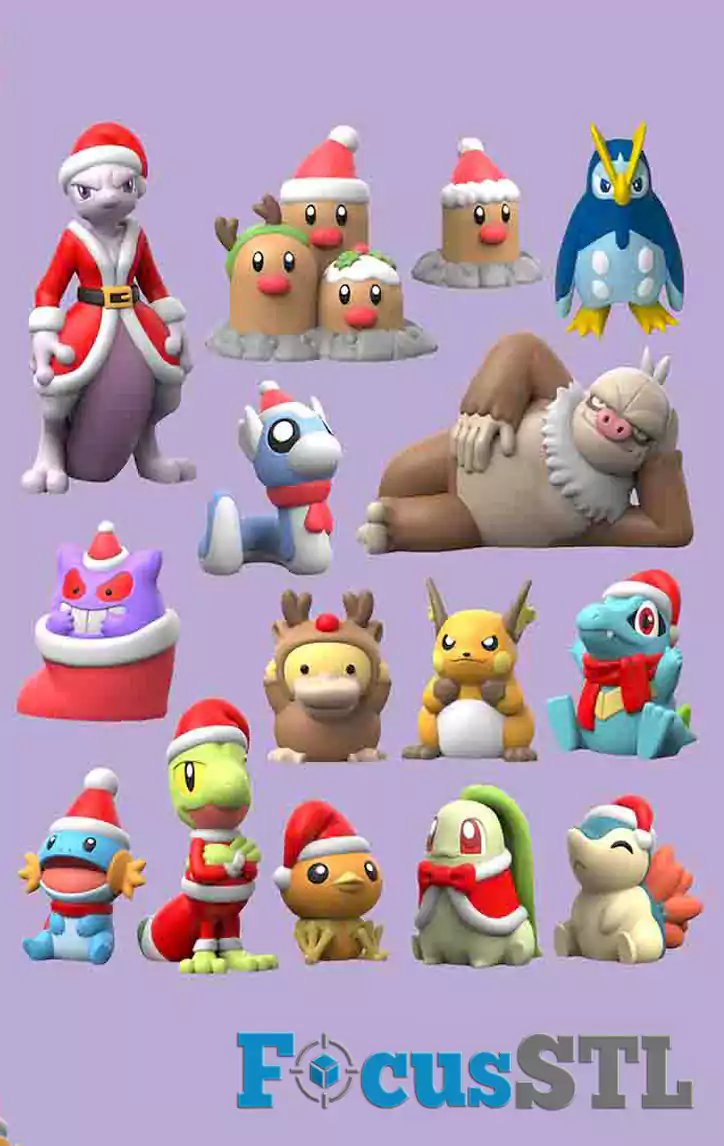 Pokémon Over 400 STL & 3MF Files