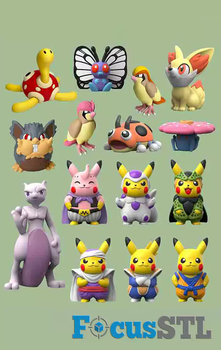 Pokémon Over 400 STL & 3MF Files