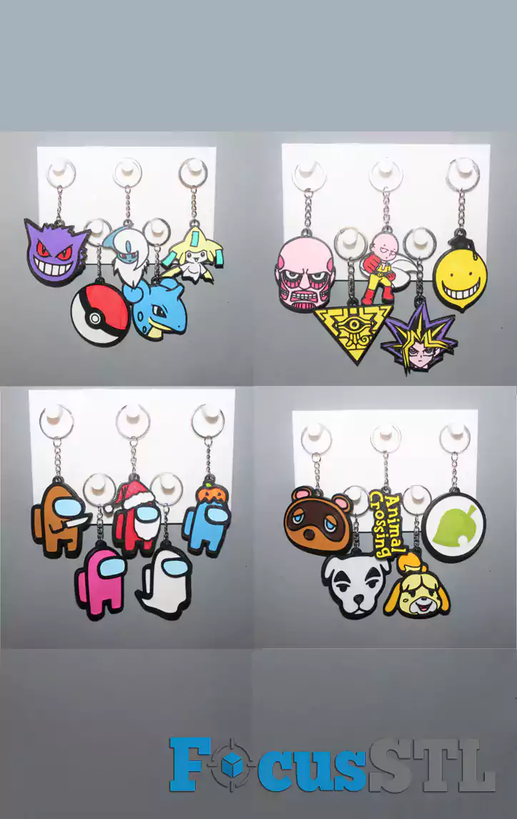 Mega Pack of 500+ Keychain STL Files