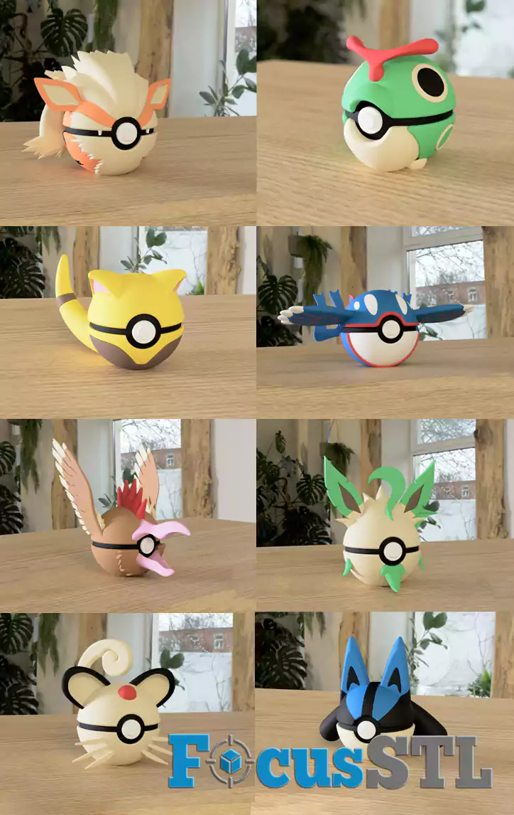 Pokémon Over 400 STL & 3MF Files