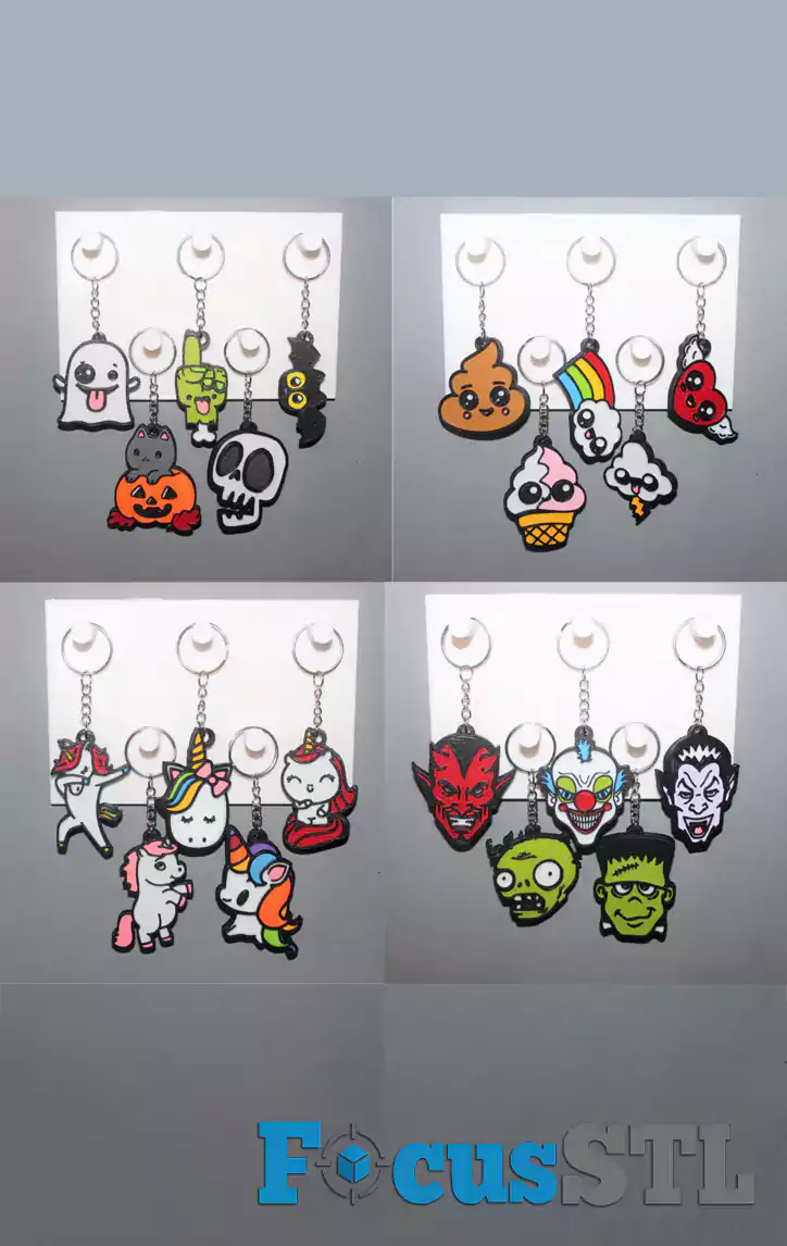 Mega Pack of 500+ Keychain STL Files