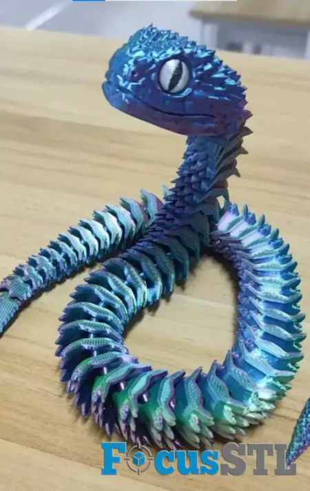 Articulated Snake 4 3D Model STL & 3MF Files 