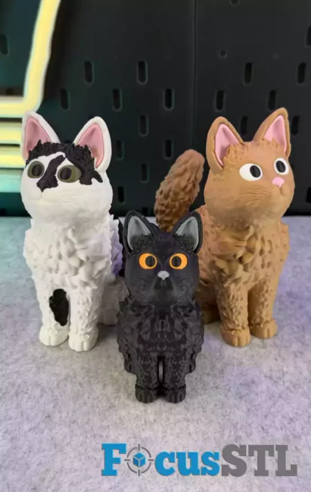 Cute Cat STL and 3MF Files