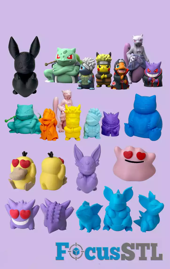 Pokémon Over 400 STL & 3MF Files