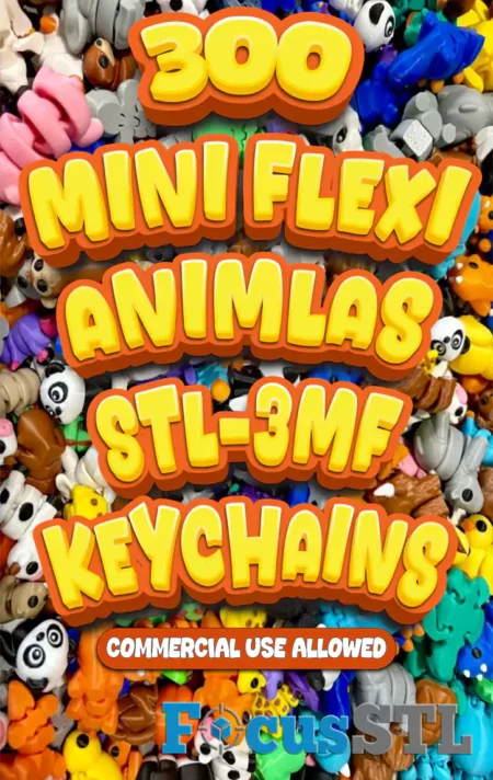 Mini Flexi Animals Articulated 300 STL & 3MF Files