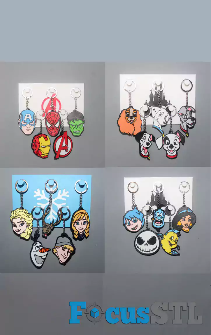 Mega Pack of 500+ Keychain STL Files