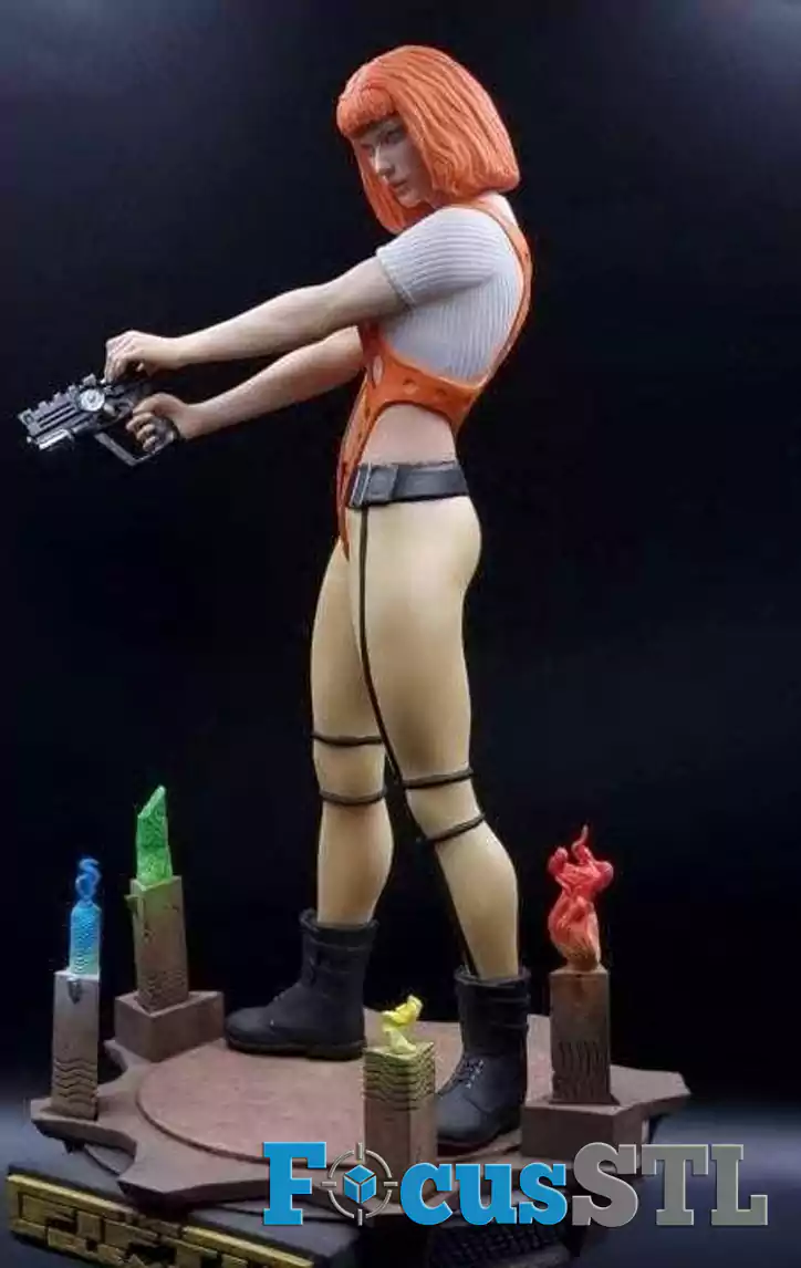 Leeloo with Gun STL 3D Print Files