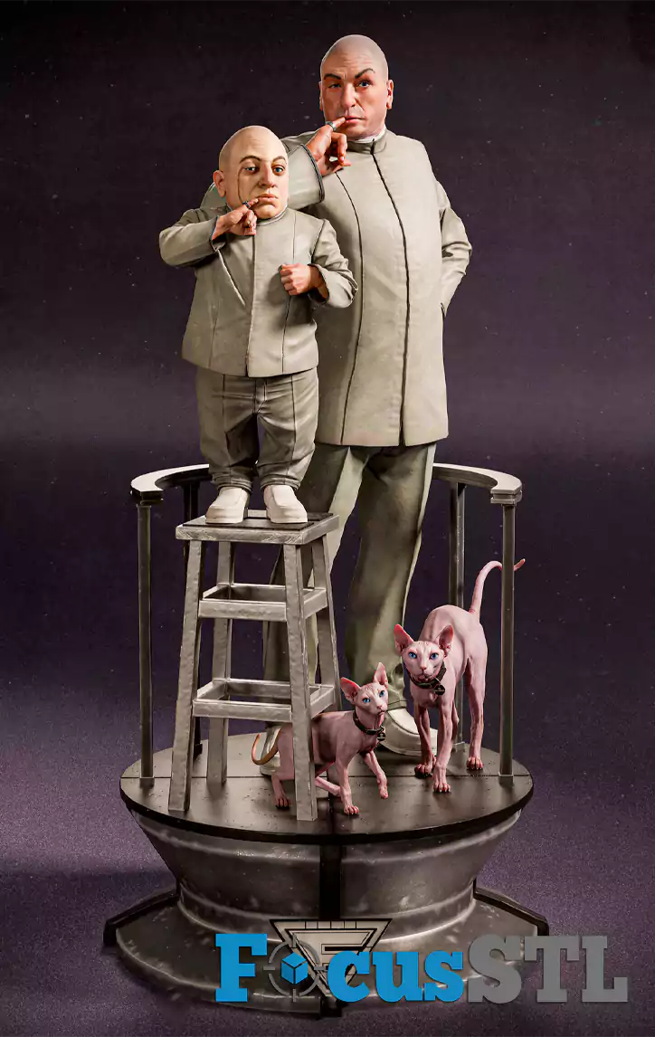 Dr Evil and Mini Me STL Files