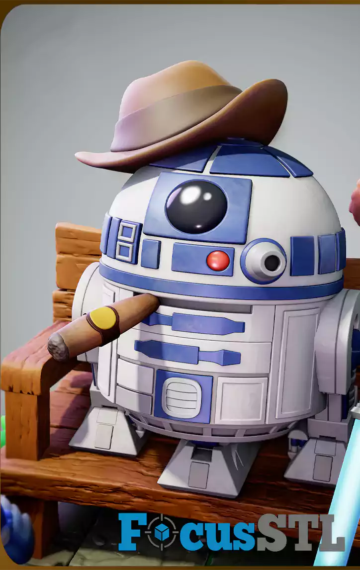 R2-D2 Star Wars Chibi STL Files