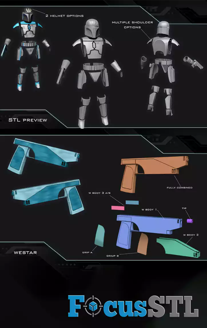Animated Deathwatch Armor & Helmet STL Files