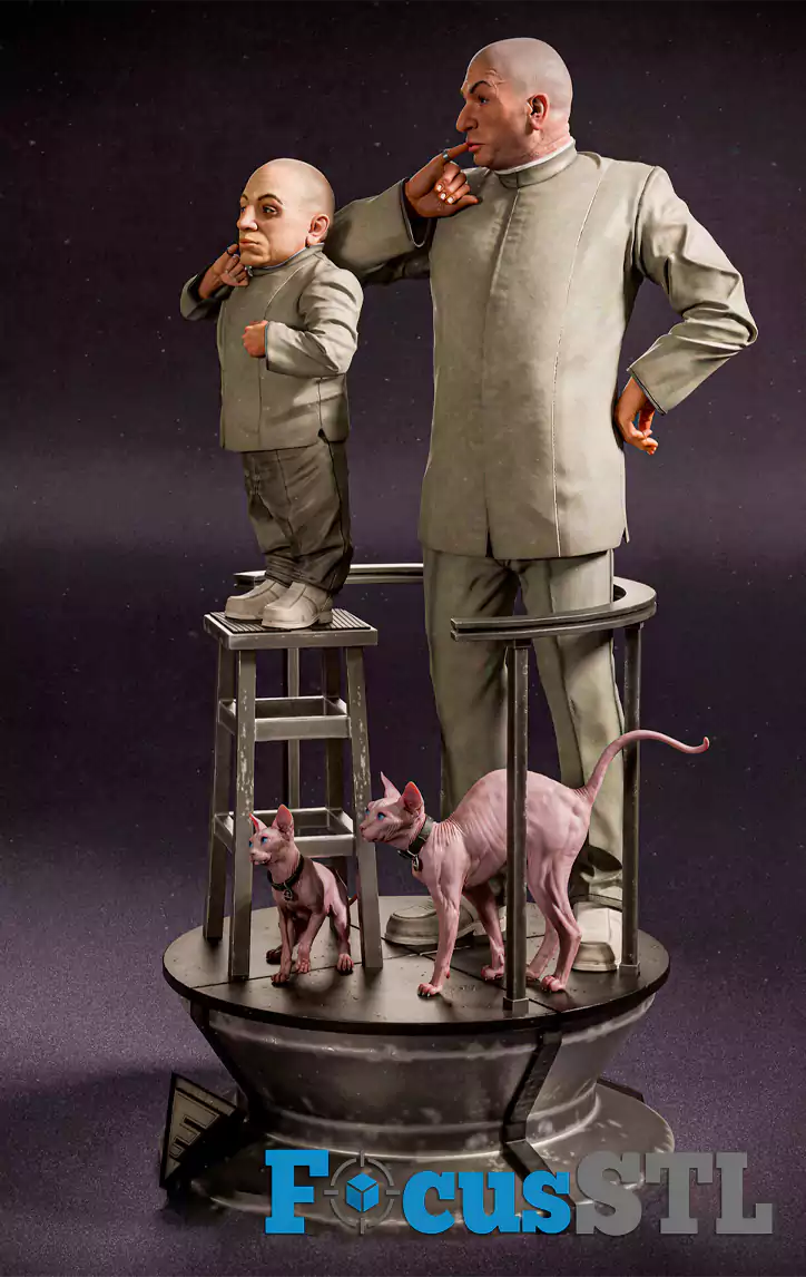 Dr Evil and Mini Me STL Files