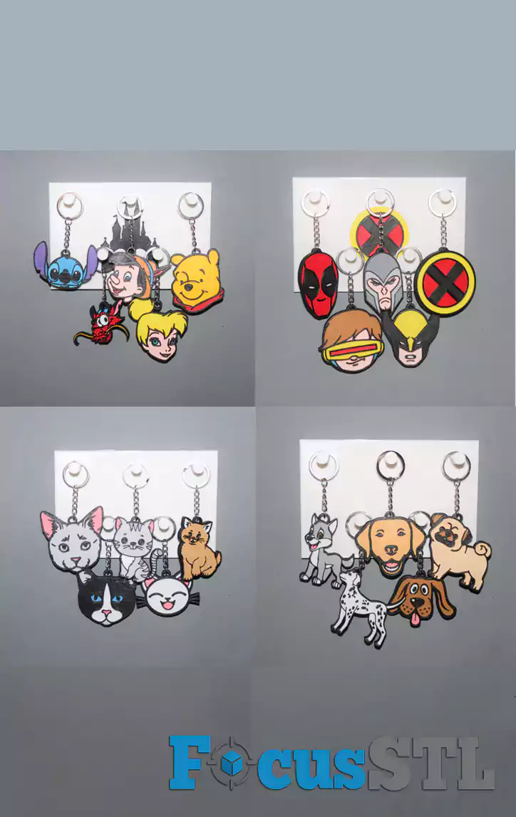 Mega Pack of 500+ Keychain STL Files