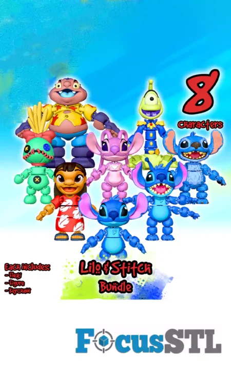 Lilo & Stitch Mini Flexi Pack STL Files 