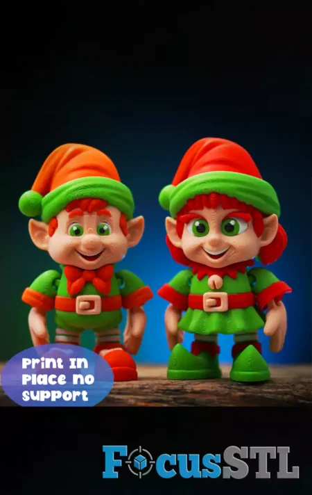 Flexy Elves STL and 3MF 3D Print Files