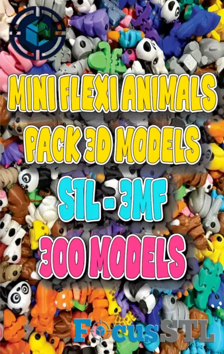 Mini Flexi Animals Articulated 300 STL & 3MF Files