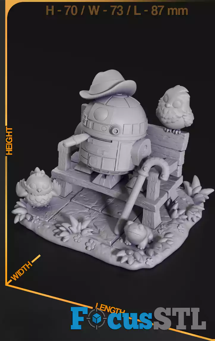 R2-D2 Star Wars Chibi STL Files