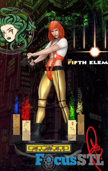 Leeloo with Gun STL 3D Print Files