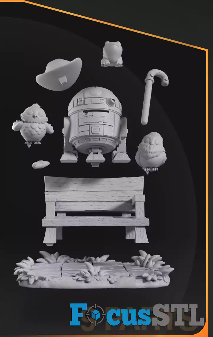 R2-D2 Star Wars Chibi STL Files