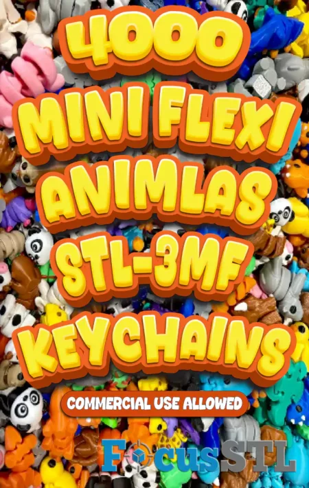 Mini Flexi Animals Over 4000 STL & 3MF Files