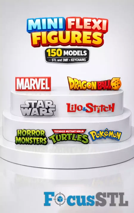 Mini Flexi Figures 150 STL & 3MF Files