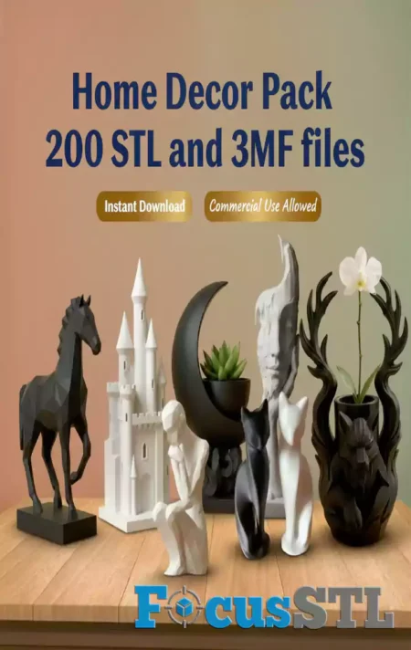 Home Decor Pack 200 STL & 3MF Files