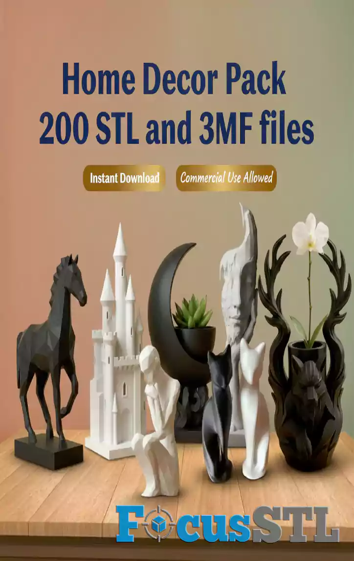 Home Decor Pack 200 STL & 3MF Files