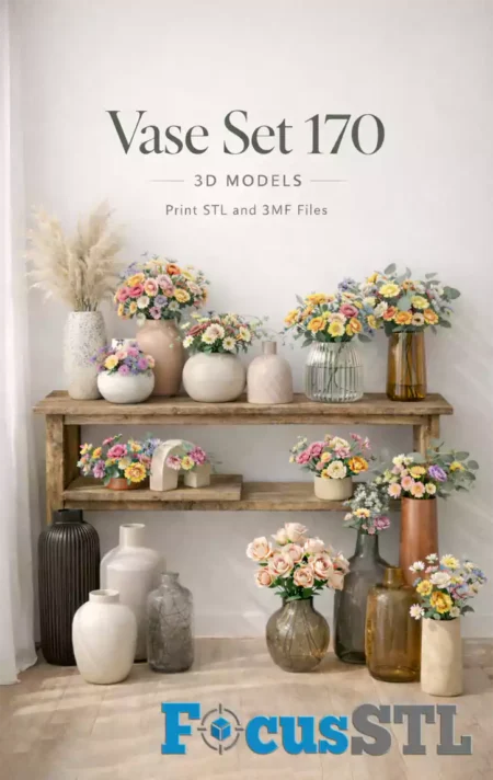 Vase Set 170 STL & 3MF Files