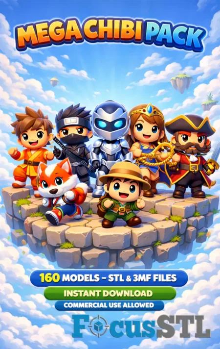 Mega Chibi Pack 160 Models STL Files