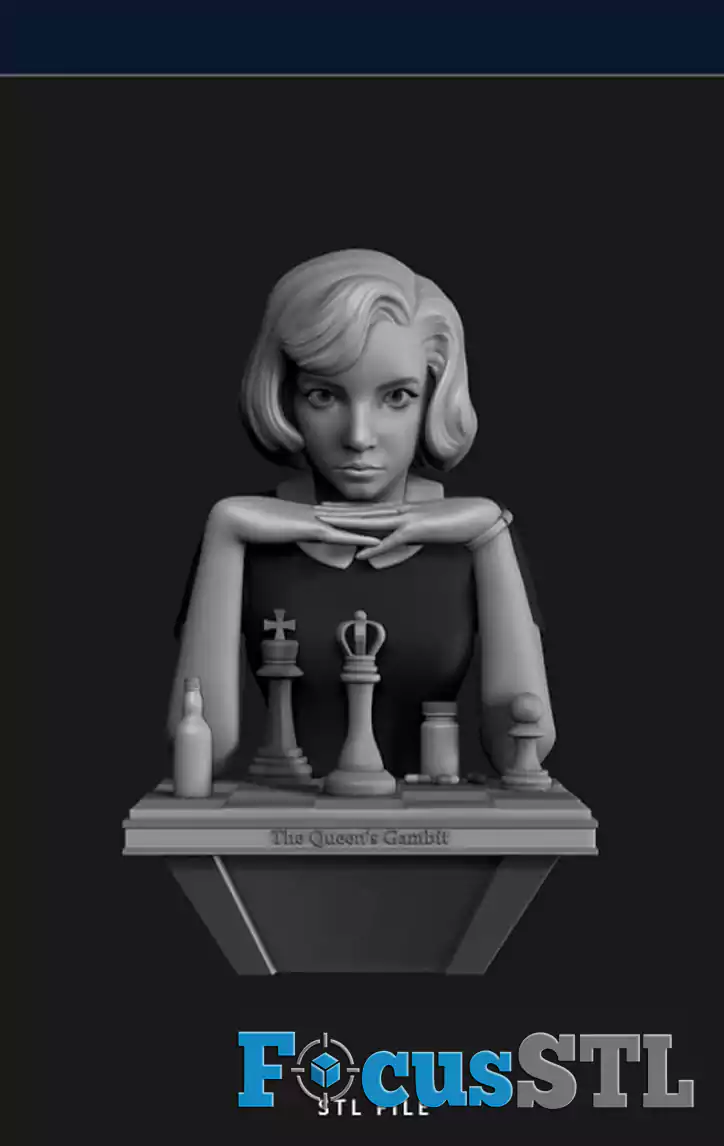 Queens Gambit Beth Harmon STL Files
