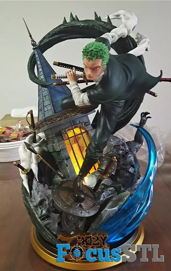 Zoro Action Pose STL Files