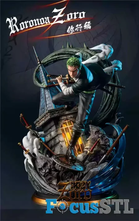 Zoro Action Pose STL Files