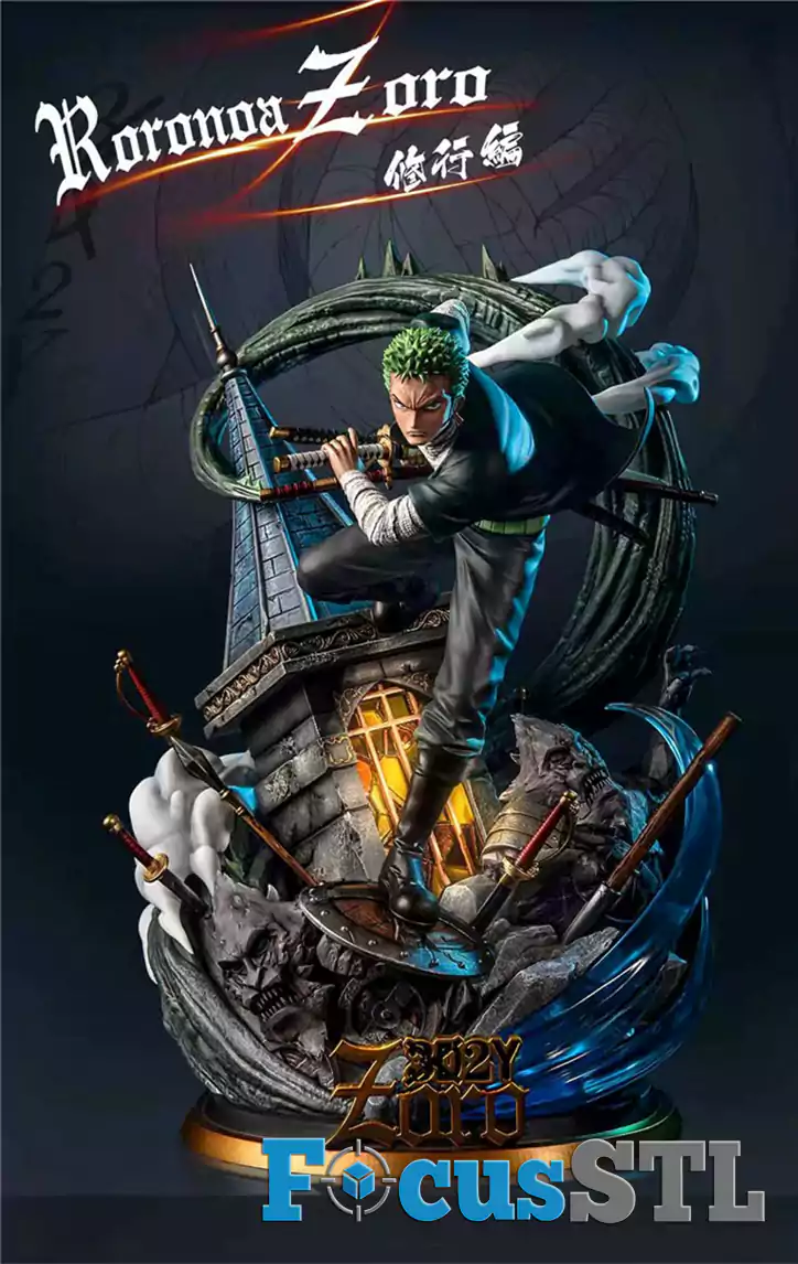 Zoro Action Pose STL Files