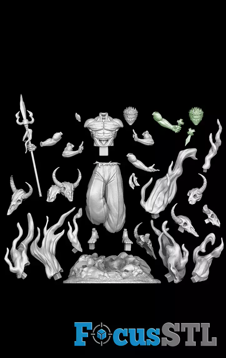 Ryomen Sukuna with Smile Face STL Files