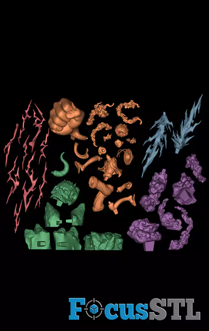 Monkey D. Luffy Pirate Hero STL Files