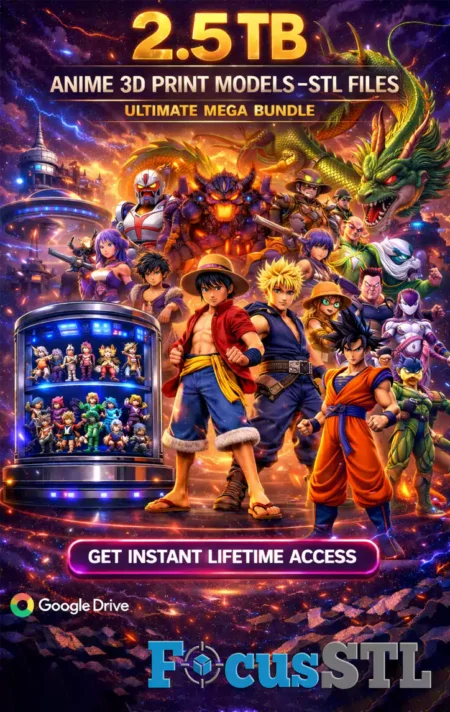 2 TB Anime 3D Print Models STL Files Bundle