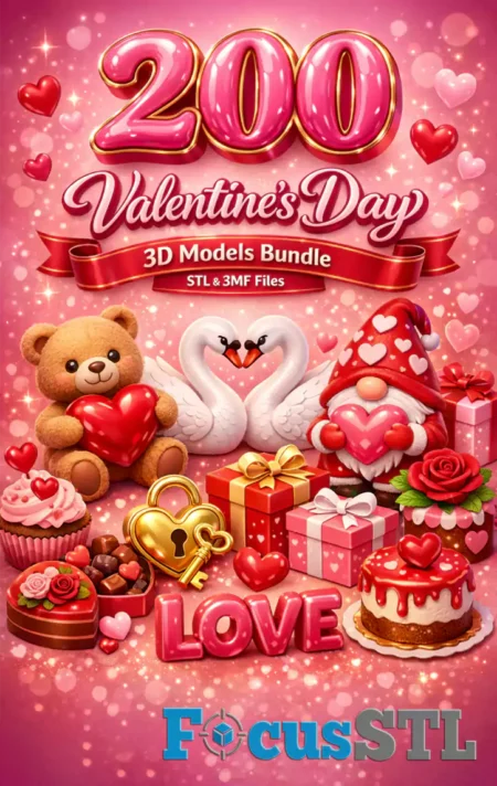 200 Valentine’s Day STL & 3MF Files