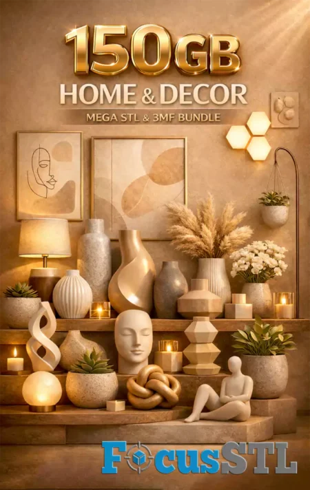 150 GB Home & Decor STL and 3MF Files