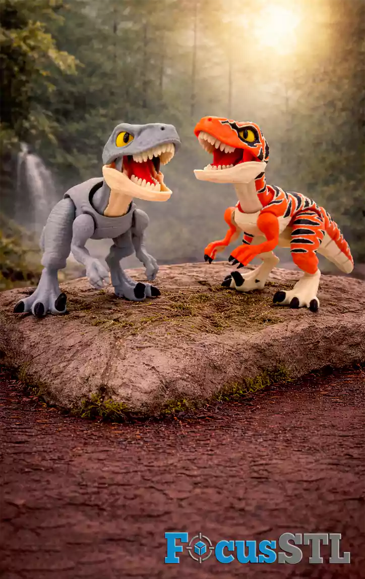 46 Dinosaur 3D Print STL Files Bundle – Flexi & Articulated Dino Models (STL & 3MF)