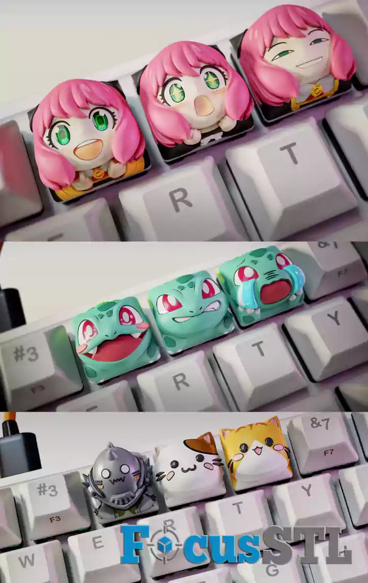 115 Keycap STL Files for 3D Printing