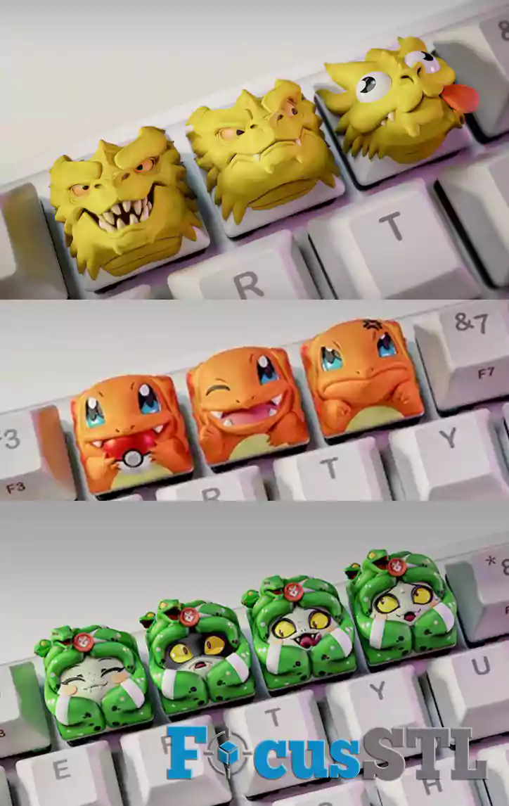 115 Keycap STL Files for 3D Printing