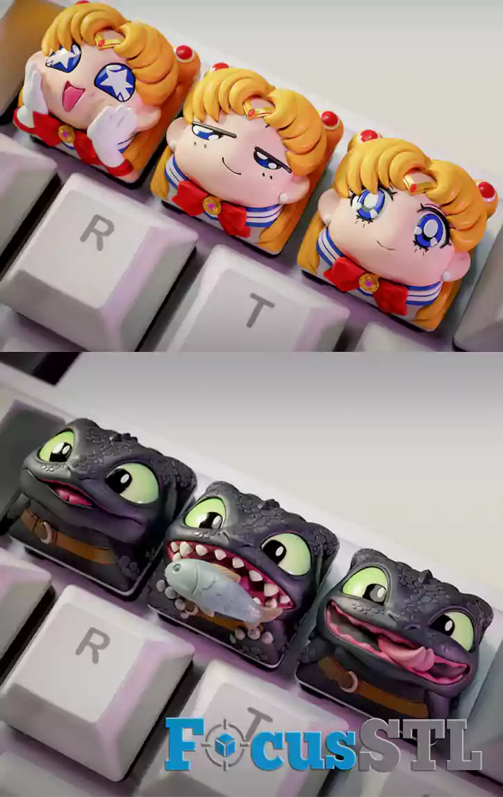115 Keycap STL Files for 3D Printing