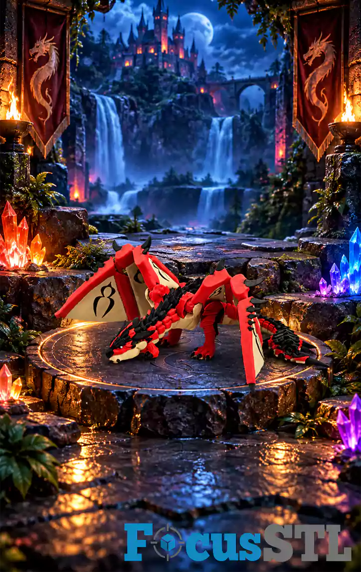 300 Flexi Dragons STL & 3MF Files