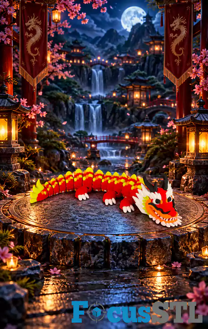 300 Flexi Dragons STL & 3MF Files