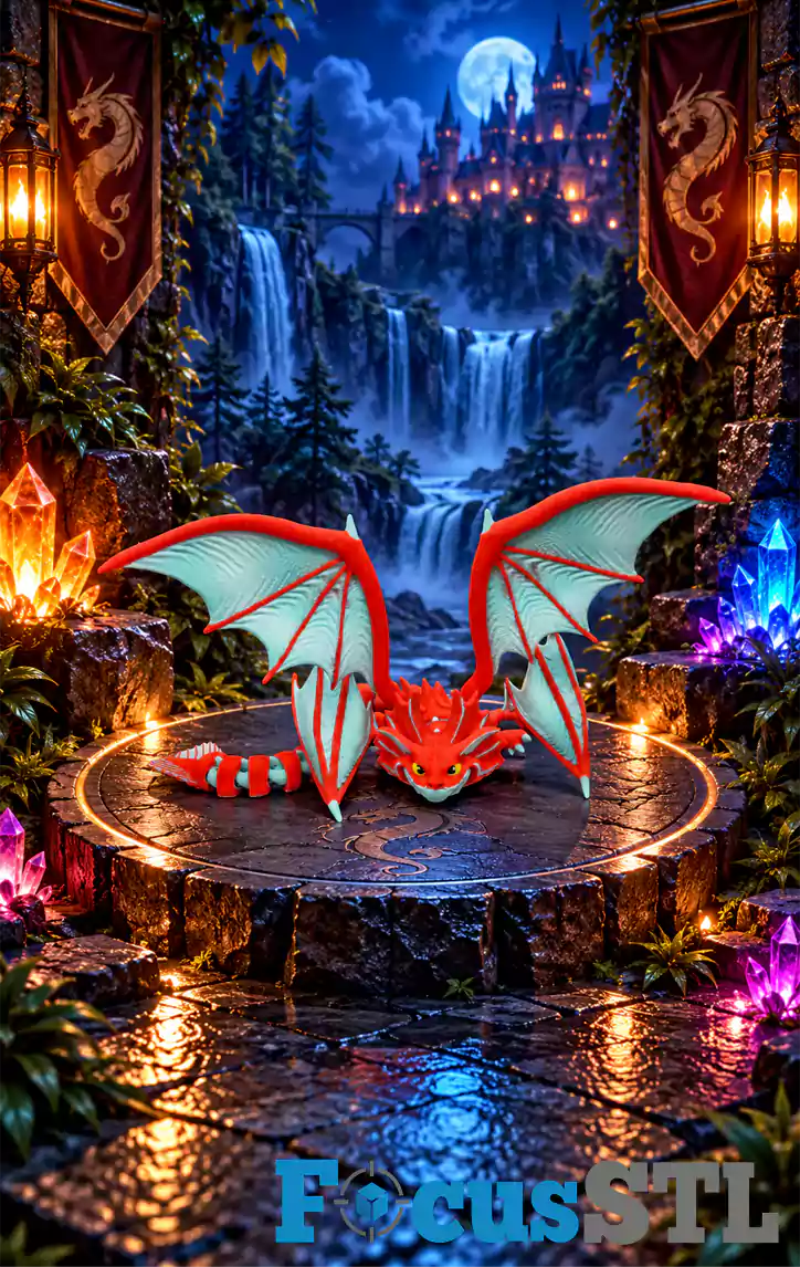 300 Flexi Dragons STL & 3MF Files